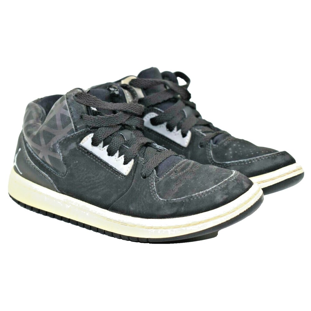 Nike Air Jordan Youth Kids Gray Black High Tops Retro Size 1y 707321-004
